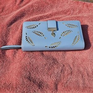 Blue Leaf Cutout Women's Wallet